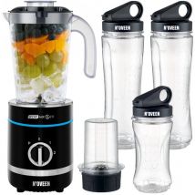 N'oveen Fitness Mixer Smoothie Maker, mélangeur de sport multifonctionnel de 500 watts - collations savoureuses et riches en vitamines pour athlètes,