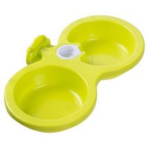 Bol pour animaux de compagnie fontaine à boire automatique bol pour chien suspendu double bol pour animaux de compagnie - sans eau