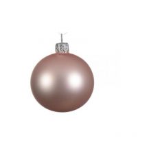 Bola para árbol de Navidad de cristal rosa satinado cm 8