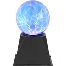 Goeco - Bola de Plasma mágica 10cm, Bola luminosa de 4 Pulgadas,Bola de relámpagos sensible al tacto, Enchufe la Novela Bola electrostática, Regalo