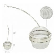 Boule Maille Pour Épices/Thé/Légumineuses Inox Ø 9 cm. avec chaîne