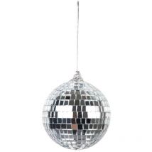 Boland - 00700 - Palle da discoteca in set, 6 pezzi, diametro 8 cm, argento lucido, mosaico, decorazione, location per feste, discoteca, carnevale,