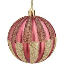Krist+ - Bola de navidad ø 8 cm 6 unidades rosa pvc plástico