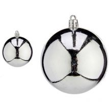 Bolas de navidad ø 8 cm 16 unidades plateado plástico