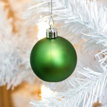 Bolas de navidad verde 6 cm 12 pcs