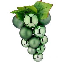 Krist+ - Bola de navidad uvas verde plástico 19 x 28 x 19 cm