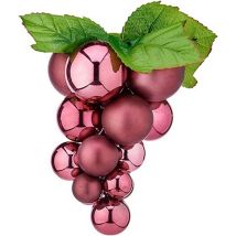 Bola De Navidad - Uvas - Plástico - Rosa - 14 X 14 X 25 Cm