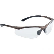 Bollé Schutzbrille Contour, Bügel braun, Scheibe pc, klar, kratzfest,beschlagfrei