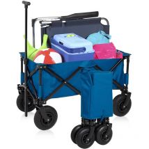 Bollerwagen klappbar in Blau Handkarren, Ladegewicht bis 70kg