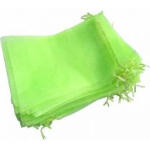 Bolsas protectoras para uvas, 100 unidades, bolsas de organza transpirables con cordón de 30 cm x 20 cm para proteger los racimos de avispones y