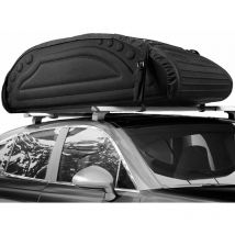 Costway - Bolsa de Techo de Coche Capacidad de 400 litros Bolsa de Portaequipajes Impermeable con Correas para Vehículos suv Negro