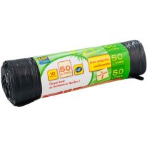 Publi Embal - Bolsas de basura de 50l con asas deslizantes