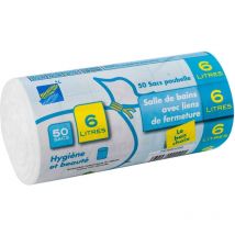 Publi Embal - Bolsas de basura blancas de 6 litros 50 piezas