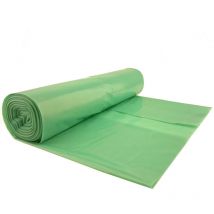 Meva - Bolsas de basura de 80 micras de espesor Rollo duradero de 15 piezas - verde 120L