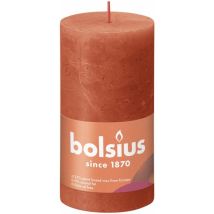 Bolsius - Bougie pilier rustique 13 x 6,8 cm Orange terreux