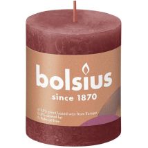 Bolsius - Stumpenkerze Rustiko Shine 8x7cm Zartes Rot