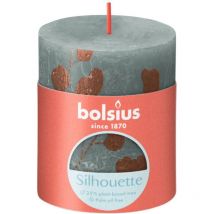 Bolsius - Bougie pilier imprimée rustique 80/68 Vert eucalyptus