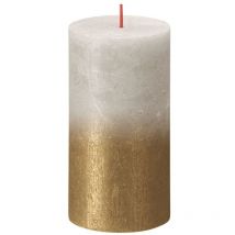 Bolsius - Bougie pilier Sunset 13x6,8 cm Or/Gris