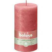 Bolsius - Rustik Stumpenkerze rosa blüte, Höhe 13 cm, ø 6,8 cm Stumpen- und Kugelkerzen