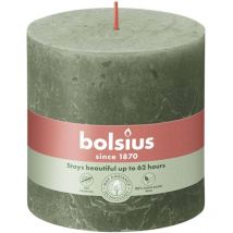 Bolsius - Rustik Stumpenkerzen Olivengrün, Höhe 10 Cm, Ø 10 Cm Stumpen- Und Kugelkerzen