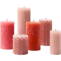 Set regalo di candele rustiche – Poppy Sunset – Scatola di 6 candele – candela domestica – decorazione per interni – include cera vegana naturale –
