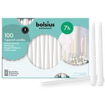 Bolsius Tapered Candles 10 Inch White 7 Hour Burn 100's