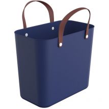 Rotho - Albula - Cesta de la compra (25 l, plástico pp reciclado), color azul, 25 l (40,0 x 23,5 x 34,0 cm)