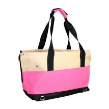 Yatek - Bolso de transporte para perros y gatos con 4 bolsillos laterales y protección anti-salto de color rosa