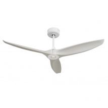 Klassfan - Bolt blanc , Ventilateur déstratificateur d'air, pales bois massif blanc 132 Cm, moteur blanc sans lumière .
