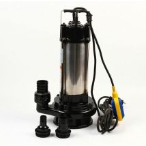 Bomba de aguas residuales de 1500 W Bomba sumergible de acero inoxidable Bomba de agua protegida Bomba de agua de 6 m Cable de alimentación con