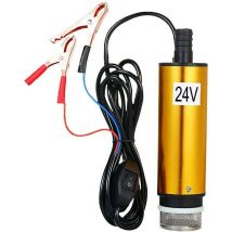 Ontway - Bomba sumergible para bombeo de agua diésel, 51 mm, bomba de transferencia de combustible, repostaje con filtro de malla, 24 v cc