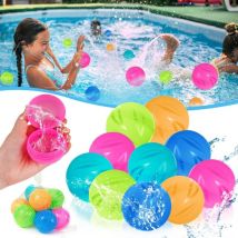 Ymyny - Bombe a Eau Réutilisable 10PCS, Silicone Ballons d'eau Remplissage Rapide, Ensemble Bombes à Eau Biodegradable Boules Colorés Remplissage