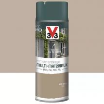 Bombe de Peinture aérosol V33 Déco lab Extérieure Multi-Matériaux Beige argile Satin 0,4 l