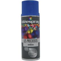 Bombe de peinture aérosol – Peinture intérieure 400 ml – Bleu métal – 100% acrylique, résistante aux rayures – SINTO