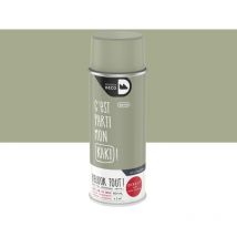 Bombe de peinture Relook tout kaki satiné 400 ml - Maison Deco