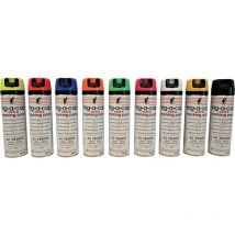 Ampere - Bombe marquage chantier t-a-c extra 500ml rouge fluo (Par 12)