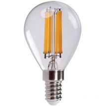 Kanlux - Globo G45 E14 Bombilla de luz led – 6W – Blanco caliente – vidrio transparente