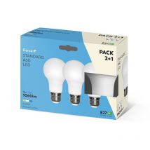 Bombilla led estándar 12W, casquillo E27, 240o, 1060 lumenes, Luz neutra, pack 3
