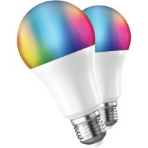 Muvit - iO pack 2 Bombillas A60, E27 800lm, 9W, rgb+cct, D60 H118