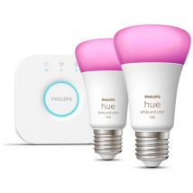 Philips Hue White and Color ambiance Kit de inicio: 2 bombillas inteligentes E27 (1100)