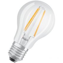 Bombilla led de cristal transparente estándar E27, 4W, blanco cálido.