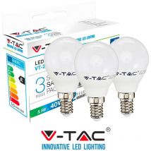 Ampoule led E14 4.5 w V-tac miniglobe cold light 3 pieces