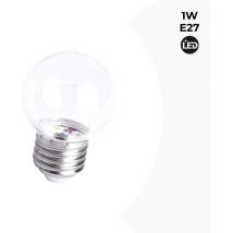 Bombilla led E27 1W Transparente