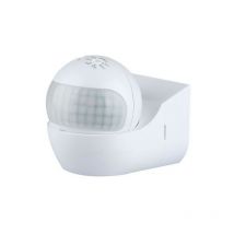 V-tac - Sensor de Movimiento por Infrarrojos 180° Ajustable Montaje en Superficie Color Blanco (Max 400W) IP44