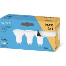 Bombilla led GU10, 5W, 110o, 400 lumenes, Luz cálida, Pack 3