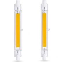 Msbd - Bombilla led R7S de 118 mm, 20 w, blanco frío 6000 k, 2000 lm, no regulable, fina, cob R7S de 118 mm para lámpara de pared/pie (paquete de 2)