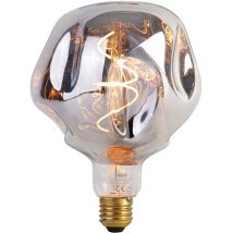 Calex - Bombilla led E27 regulable G125 plateada 4W 75lm 1800K