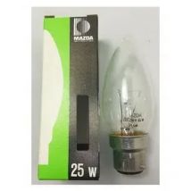 Bombilla transparente Mazda B22 25W - blanco, Blanca