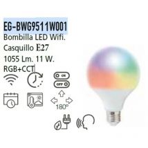 Bombilla wifi cct (2700k - 6500k) & rgb e27 11w 1055lm bl en