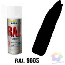 Bomboletta spray acrilico colori ral vernice graffiti rapida essiccazione 400 ml colore: nero lucido ral 9005